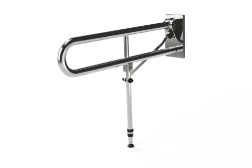 Click Here To Enlarge This Photo Of 115SC&sol;SP Fitzroy of London 800mm Friction Hinged Support Rail &lpar;Stainless Steel&rpar; with Concealed Fixings & Support Leg - Polished