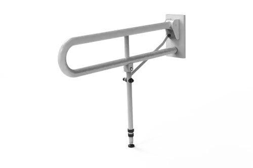 Click Here To Enlarge This Photo Of 115SC&sol;WH Fitzroy of London 800mm Friction Hinged Support Rail &lpar;Stainless Steel&rpar; with Concealed Fixings & Support Leg - White &lpar;RAL 9016&rpar;