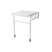 130202&sol;WH Fitzroy of London Wall Mounted Shower Seat with Support Legs - White