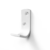 141701&sol;WH Fitzroy of London Single Robe Hook &lpar;Aluminium&rpar; White &lpar;RAL 9016&rpar;