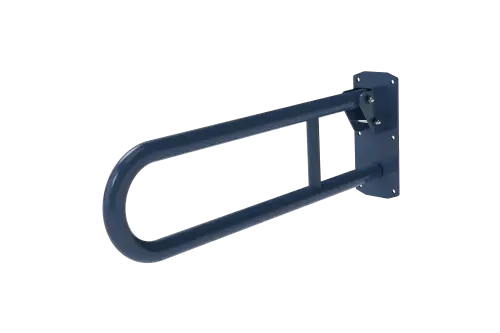 Click Here To Enlarge This Photo Of 211865&sol;DB Fitzroy of London 650mm Lift and Lock Hinged Support Rail &lpar;Stainless Steel&rpar; with Exposed Fixings - Dark Blue &lpar;RAL 5011&rpar;