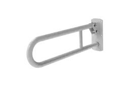 211865&sol;WH Fitzroy of London 650mm Lift and Lock Hinged Support Rail &lpar;Stainless Steel&rpar; with Exposed Fixings - White &lpar;RAL 9016&rpar;