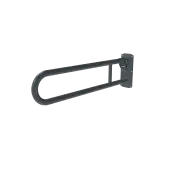 211880&sol;DG Fitzroy of London 800mm Lift and Lock Hinged Support Rail &lpar;Stainless Steel&rpar; with Exposed Fixings - Dark Grey &lpar;RAL 7016&rpar;