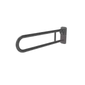 211880&sol;GY Fitzroy of London 800mm Lift and Lock Hinged Support Rail &lpar;Stainless Steel&rpar; with Exposed Fixings - Grey &lpar;RAL 7005&rpar;