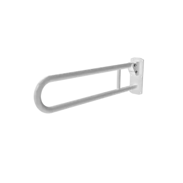 Click Here To Enlarge This Photo Of 211880&sol;WH Fitzroy of London 800mm Lift and Lock Hinged Support Rail &lpar;Stainless Steel&rpar; with Exposed Fixings - White &lpar;RAL 9016&rpar;
