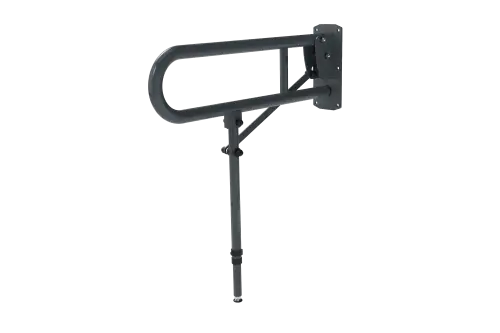 Click Here To Enlarge This Photo Of 211965&sol;DG Fitzroy of London 650mm Lift and Lock Hinged Support Rail &lpar;Stainless Steel&rpar; with Exposed Fixings & Support Legs - Dark Grey &lpar;RAL 7016&rpar;