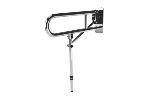 Click Here To Enlarge This Photo Of 211965&sol;SP Fitzroy of London 650mm Lift and Lock Hinged Support Rail &lpar;Stainless Steel&rpar; with Exposed Fixings & Support Legs - Polished