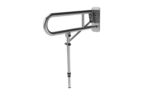 Click Here To Enlarge This Photo Of 211965&sol;SS Fitzroy of London 650mm Lift and Lock Hinged Support Rail &lpar;Stainless Steel&rpar; with Exposed Fixings & Support Legs - Satin