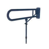 211980&sol;DB Fitzroy of London 800mm Lift and Lock Hinged Support Rail &lpar;Stainless Steel&rpar; with Exposed Fixings & Support Legs - Dark Blue &lpar;RAL 5011&rpar;