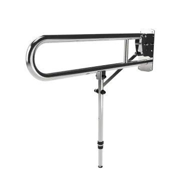 Click Here To Enlarge This Photo Of 211980&sol;SP Fitzroy of London 800mm Lift and Lock Hinged Support Rail &lpar;Stainless Steel&rpar; with Exposed Fixings & Support Legs - Polished