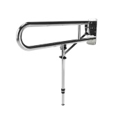 211980&sol;SP Fitzroy of London 800mm Lift and Lock Hinged Support Rail &lpar;Stainless Steel&rpar; with Exposed Fixings & Support Legs - Polished