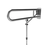 211980&sol;SS Fitzroy of London 800mm Lift and Lock Hinged Support Rail &lpar;Stainless Steel&rpar; with Exposed Fixings & Support Legs - Satin