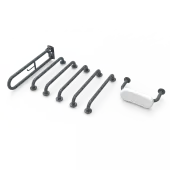 230004&sol;DG Fitzroy of London &lpar;Rail Only&rpar; Doc M Toilet Pack &lpar;Mild Steel&rpar; with Concealed Fixings & Back Rest Rail - Dark Grey &lpar;RAL 7016&rpar;