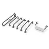 230004&sol;GY Fitzroy of London &lpar;Rail Only&rpar; Doc M Toilet Pack &lpar;Mild Steel&rpar; with Concealed Fixings & Back Rest Rail - Grey &lpar;RAL 7005&rpar;