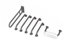 230006&sol;GY Fitzroy of London &lpar;Rail Only&rpar; Doc M Toilet Pack &lpar;Stainless Steel&rpar; with Concealed Fixings & Back Rest Rail - Grey &lpar;RAL 7005&rpar;