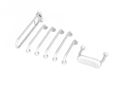 230006&sol;WH Fitzroy of London &lpar;Rail Only&rpar; Doc M Toilet Pack &lpar;Stainless Steel&rpar; with Concealed Fixings & Back Rest Rail - White