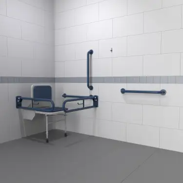 Click Here To Enlarge This Photo Of 230401&sol;DB Fitzroy of London Doc M Changing Room Pack &lpar;Mild Steel&rpar; with Concealed Fixings - Dark Blue &lpar;RAL 5011&rpar;