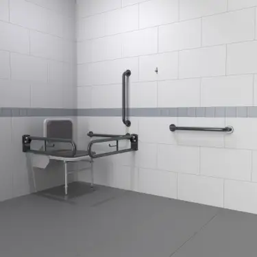Click Here To Enlarge This Photo Of 230401&sol;DG Fitzroy of London Doc M Changing Room Pack &lpar;Mild Steel&rpar; with Concealed Fixings - Dark Grey &lpar;RAL 7016&rpar;