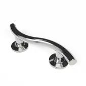 310235&sol;SP Fitzroy of London 355mm Contemporary Curved Grab Rail &lpar;Stainless Steel&rpar; with Concealed Nylon Flange - Polished