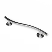 310262&sol;SP Fitzroy of London 620mm Contemporary Curved Grab Rail &lpar;Stainless Steel&rpar; with Concealed Nylon Flange - Polished