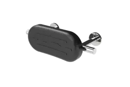 311300&sol;SP Fitzroy of London Luxury Stainless Steel Back Rest Rail with Concealed Fixings & Black Polyurethane Pad &lpar;Overall Projection 220mm&rpar; - Polished