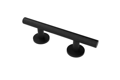 Click Here To Enlarge This Photo Of 311435&sol;MB Fitzroy of London 355mm Luxury Straight Grab Rail &lpar;Stainless Steel&rpar; with Concealed Fixings - Matt Black &lpar;RAL 9005&rpar;