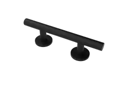 311435&sol;MB Fitzroy of London 355mm Luxury Straight Grab Rail &lpar;Stainless Steel&rpar; with Concealed Fixings - Matt Black &lpar;RAL 9005&rpar;
