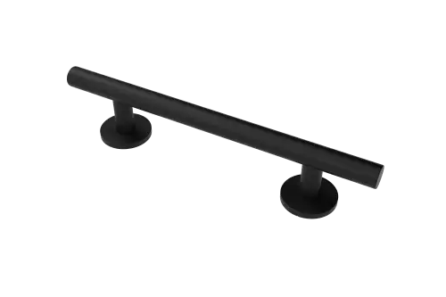 Click Here To Enlarge This Photo Of 311448&sol;MB Fitzroy of London 480mm Luxury Straight Grab Rail &lpar;Stainless Steel&rpar; with Concealed Fixings - Matt Black &lpar;RAL 9005&rpar;