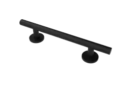 311448&sol;MB Fitzroy of London 480mm Luxury Straight Grab Rail &lpar;Stainless Steel&rpar; with Concealed Fixings - Matt Black &lpar;RAL 9005&rpar;
