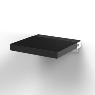 Click Here To Enlarge This Photo Of 330002&sol;BL Fitzroy of London Contemporary Compact Square Shower Seat with Black Pads