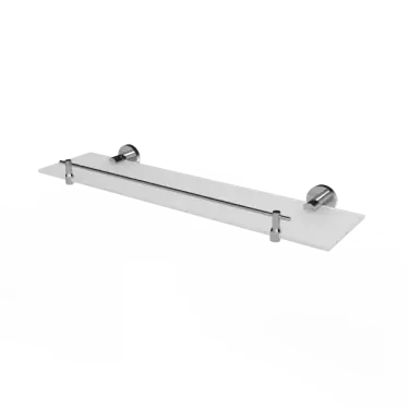 Click Here To Enlarge This Photo Of 343007&sol;CP Fitzroy of London Glass Shelf 530mm x 125mm - Polished Chrome