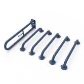 BCCDMT-0&sol;DB Fitzroy of London &lpar;Rail Only&rpar; Doc M Toilet Pack &lpar;Mild Steel&rpar; with Exposed Fixings - Dark Blue &lpar;RAL 5011&rpar;