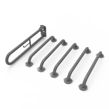 Click Here To Enlarge This Photo Of BCCDMT-0&sol;GY Fitzroy of London &lpar;Rail Only&rpar; Doc M Toilet Pack &lpar;Mild Steel&rpar; with Exposed Fixings - Grey &lpar;RAL 7005&rpar;