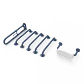 BLLDMT-0&sol;DB Fitzroy of London &lpar;Rail Only&rpar; Doc M Toilet Pack &lpar;Mild Steel&rpar; with Exposed Fixings & Back Rest - Dark Blue &lpar;RAL 5011&rpar;