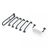 BLLDMT-0&sol;DG Fitzroy of London &lpar;Rail Only&rpar; Doc M Toilet Pack &lpar;Mild Steel&rpar; with Exposed Fixings & Back Rest - Dark Grey &lpar;RAL 7016&rpar;