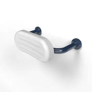 Click Here To Enlarge This Photo Of BR-270C&sol;DB Fitzroy of London Mild Steel Back Rest Rail with Concealed Fixings &lpar;270mm Projection&rpar;  White Pad with Dark Blue Rail &lpar;RAL 5011&rpar;