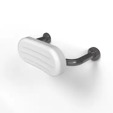 Click Here To Enlarge This Photo Of BR-270C&sol;GY Fitzroy of London Mild Steel Back Rest Rail with Concealed Fixings &lpar;270mm Projection&rpar;  White Pad with Grey Rail &lpar;RAL 7005&rpar;