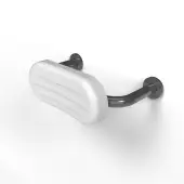 BR-270SC&sol;GY Fitzroy of London Stainless Steel Back Rest Rail with Concealed Fixings &lpar;270mm Projection&rpar;  White Pad with Grey Rail &lpar;RAL 7005&rpar;