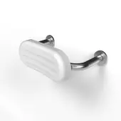 BR-270SC&sol;SS Fitzroy of London Stainless Steel Back Rest Rail with Concealed Fixings &lpar;270mm Projection&rpar;  White Pad with Satin Stainless Steel Rail