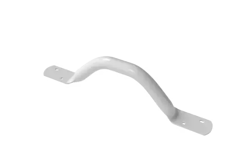 Click Here To Enlarge This Photo Of FESB-12&sol;WH Fitzroy of London Flat Ended Grab Rail &lpar;Mild Steel&rpar; Overall Length 305mm - White &lpar;RAL 9016&rpar;