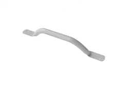 FESB-18&sol;0&sol;WH Fitzroy of London Flat Ended Off-Set Grab Rail &lpar;Mild Steel&rpar; Overall Length 455mm - White &lpar;RAL 9016&rpar;
