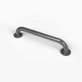 G1835C&sol;GY Fitzroy of London 455mm x 35mm Round Flange Grab Rail &lpar;Mild Steel&rpar; with Concealed Fixings - Grey &lpar;RAL 7005&rpar;