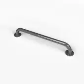 G2435C&sol;GY Fitzroy of London 610mm x 35mm Round Flange Grab Rail &lpar;Mild Steel&rpar; with Concealed Fixings - Grey &lpar;RAL 7005&rpar;