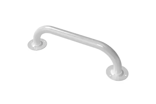 Click Here To Enlarge This Photo Of GR-12&sol;25&sol;WH Fitzroy of London 305mm x 25mm Round Flange Grab Rail &lpar;Mild Steel&rpar; with Exposed Fixings - White &lpar;RAL 9016&rpar;