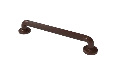Click Here To Enlarge This Photo Of PFGB-18&sol;BR Fitzroy of London 450mm x 36mm &lpar;dia&rpar; Plastic Fluted Grab Rail with Concealed Fixings - Brown