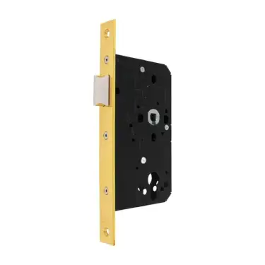 Click Here To Enlarge This Photo Of AR911-S-60-PB Hoppe Arrone DIN Mortice Latch Square Forend &lpar;60mm Backset&rpar; - Polished Brass &lpar;87107861&rpar;
