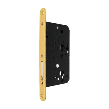 Click Here To Enlarge This Photo Of AR912-R-60-PB Hoppe Arrone DIN Mortice Deadlock Case Radius Forend &lpar;60mm Backset&rpar; - Polished Brass &lpar;87107870&rpar;