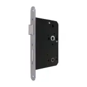 AR913-R-80-SSS Hoppe Arrone DIN Mortice Bathroom Lock Radius Forend &lpar;80mm Backset&rpar; - Satin Stainless Steel &lpar;87117092&rpar;
