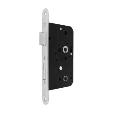 Click Here To Enlarge This Photo Of AR913-R-60-PSS Hoppe Arrone DIN Mortice Bathroom Lock Radius Forend &lpar;60mm Backset&rpar; - Polished Stainless Steel &lpar;87107875&rpar;