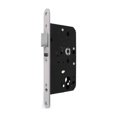 Click Here To Enlarge This Photo Of AR914-R-60-PSS Hoppe Arrone DIN Mortice Nightlatch Case Radius Forend &lpar;60mm Backset&rpar; - Polished Stainless Steel &lpar;87107881&rpar;